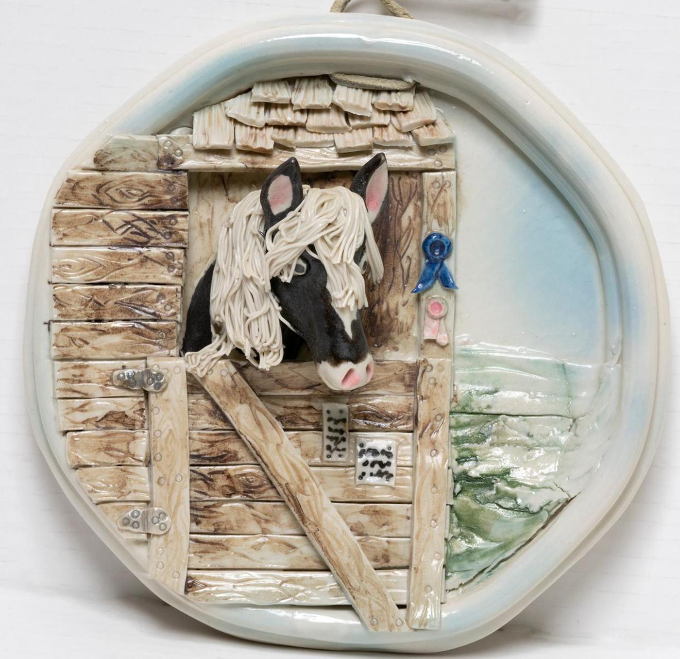 Wendy Parsons (1949-1952) - Horse in Stable