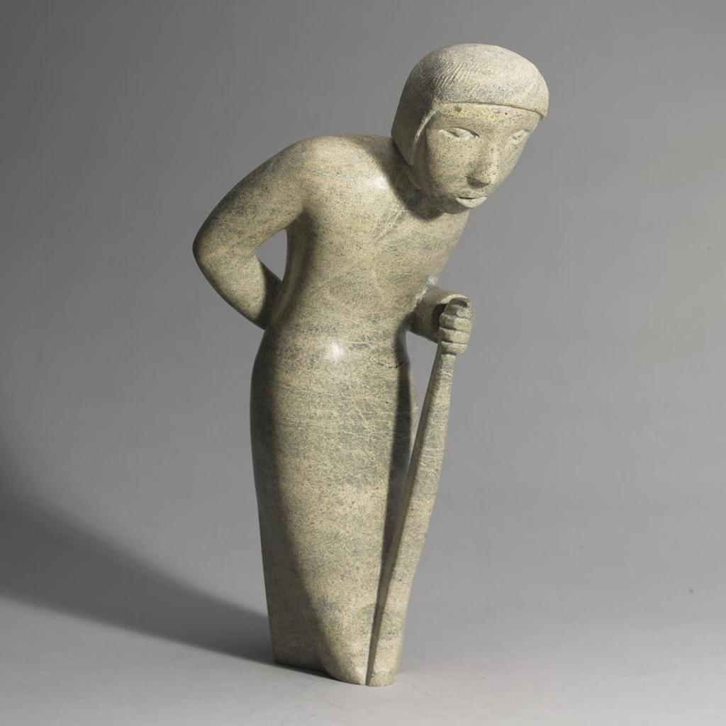 Oviloo Tunnillie (1949-2014) - Woman With Stick
