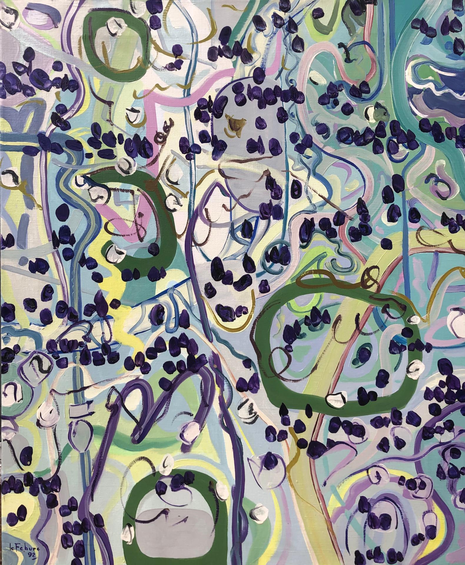 Jean Lefébure (1930-2013) - Les aconits, 1992