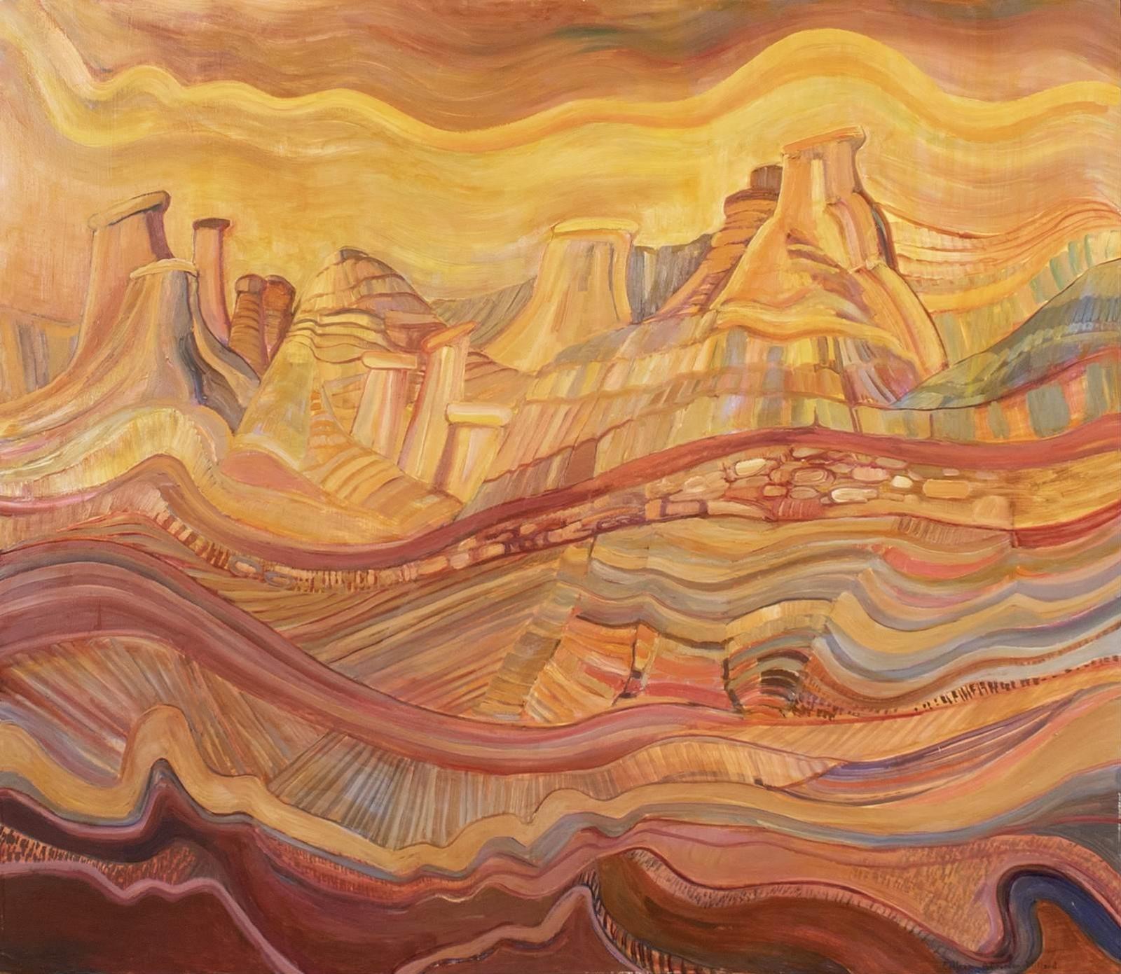 Colleen Anderson-Millard (1936-2005) - Above and Below at Dinosaur Park