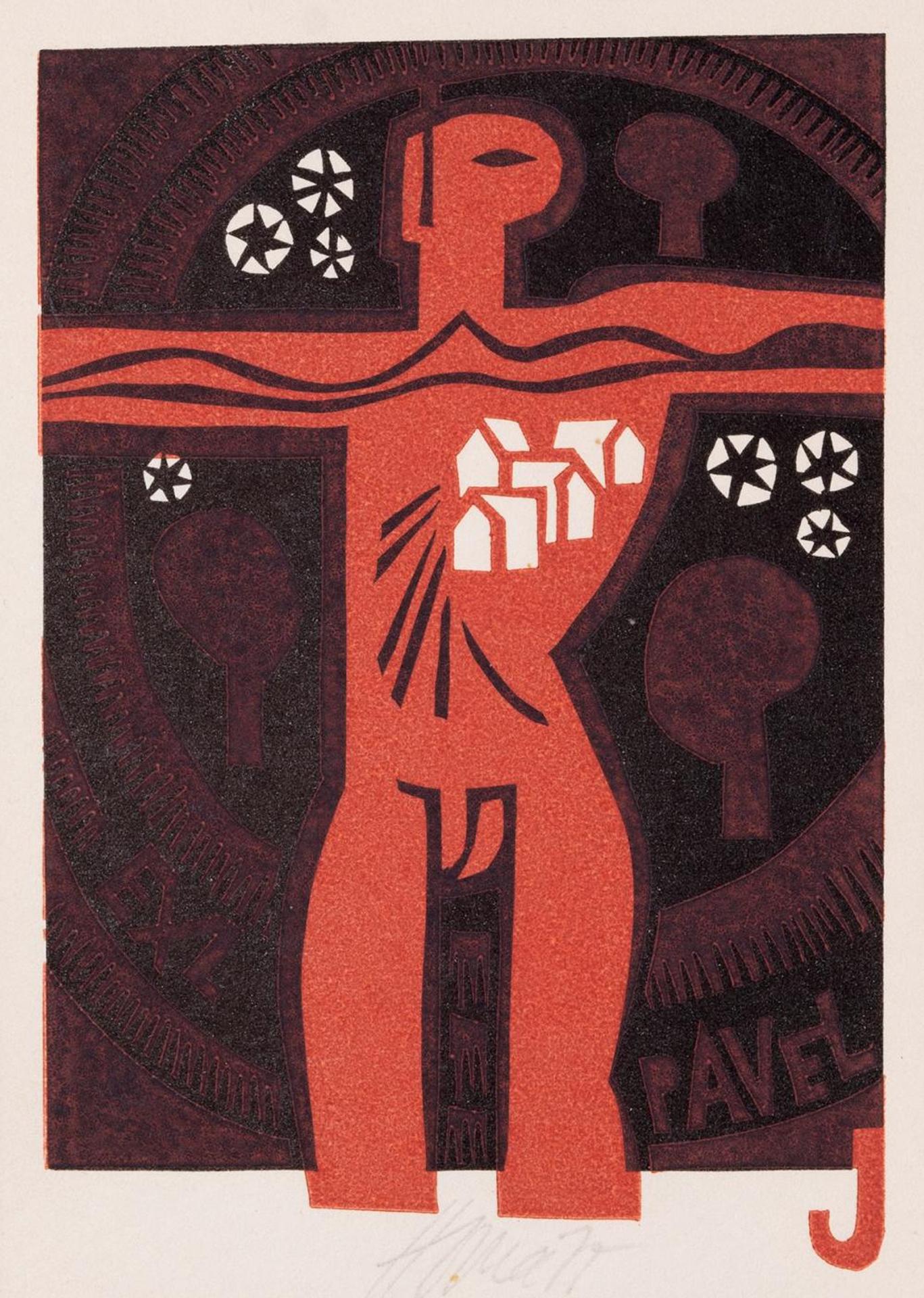Miroslav Houra (1933-2006) - Untitled - Man with Arms Outstretched