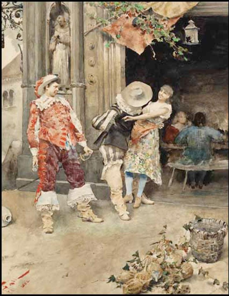 Fabio Fabbi (1861-1946) - Stealing a Kiss