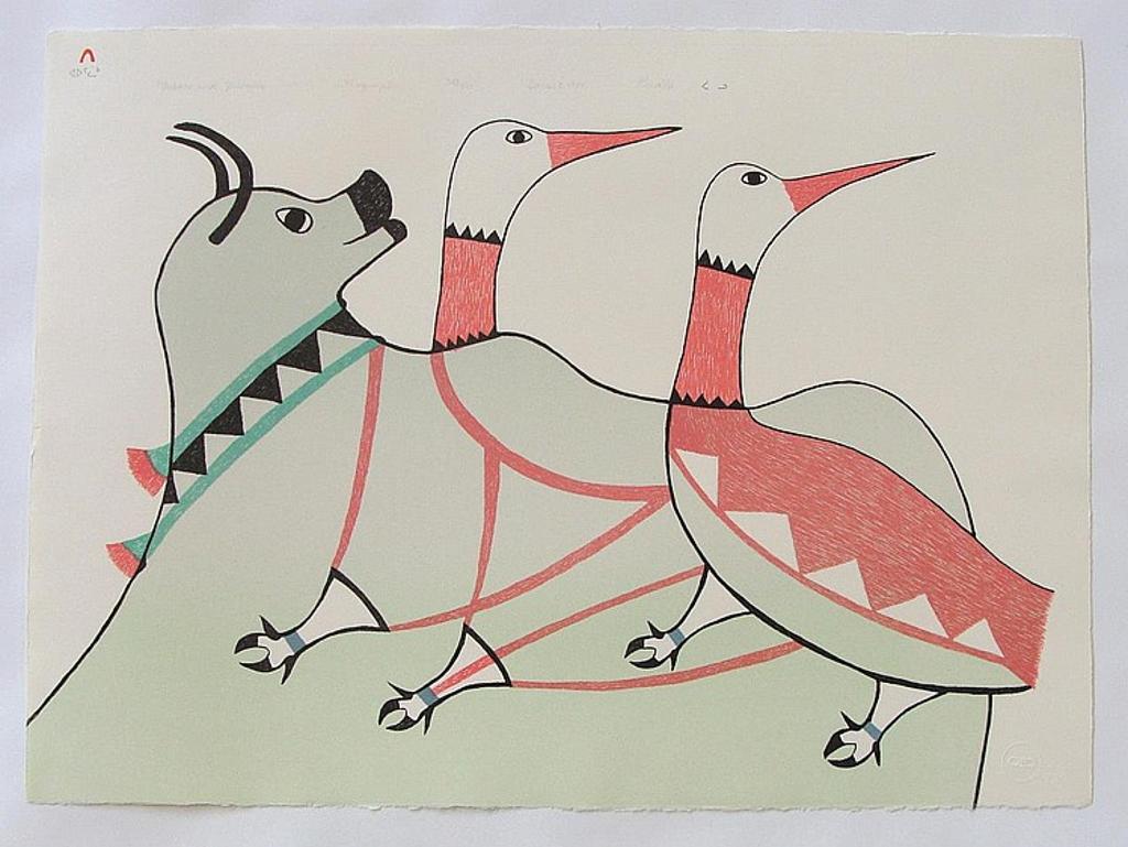 Pudlo Pudlat (1916-1992) - Muskox And Friends