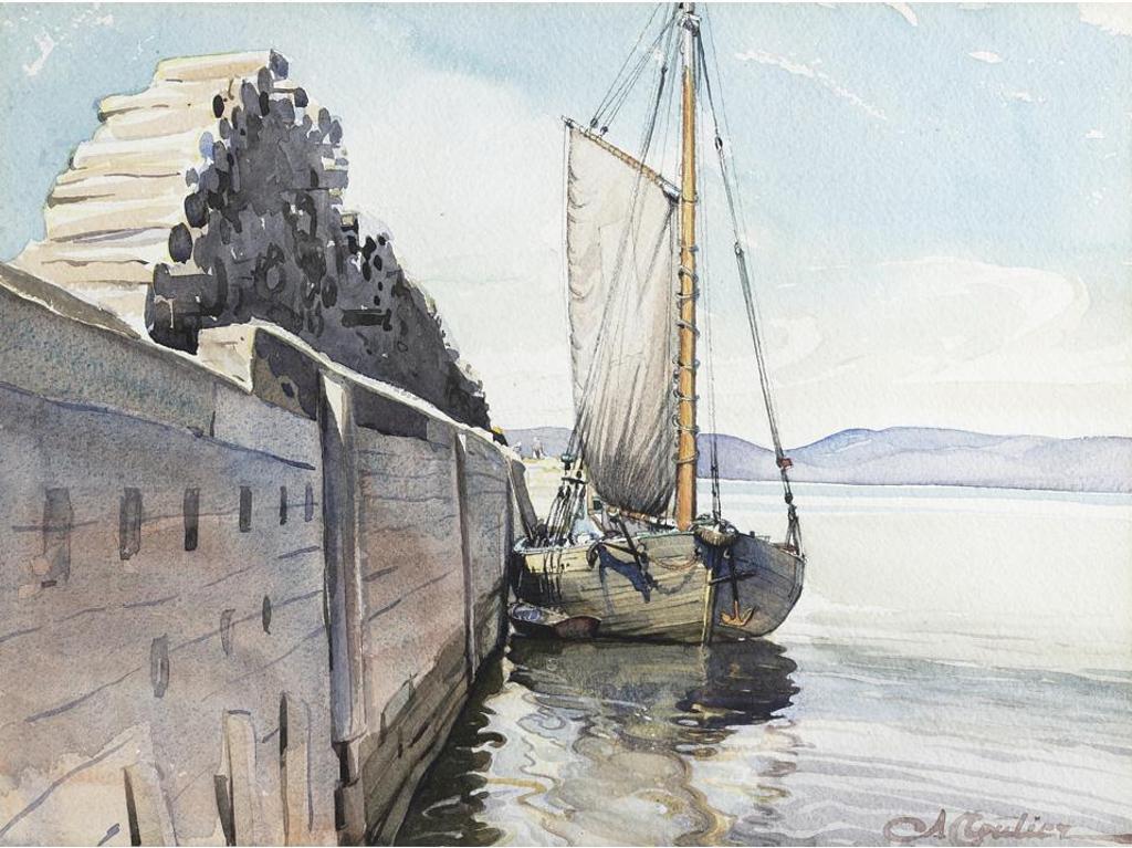 Albert Edward Cloutier (1902-1965) - Loading Pulpwood