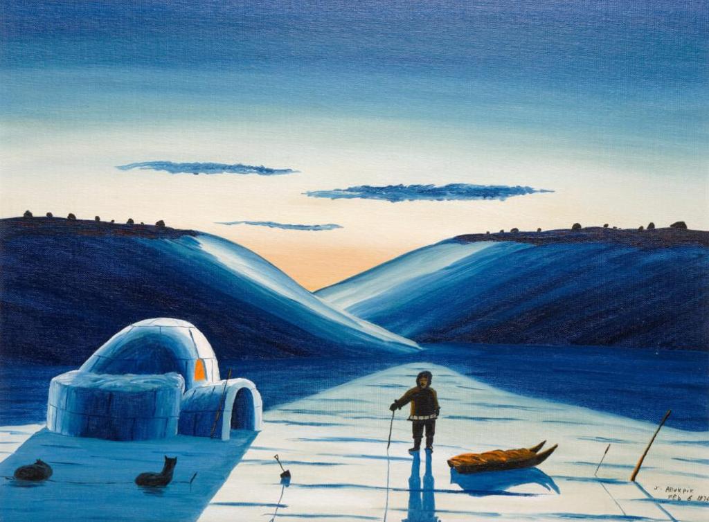 John Allukpik (1935-2015) - Untitled - Man and Igloo