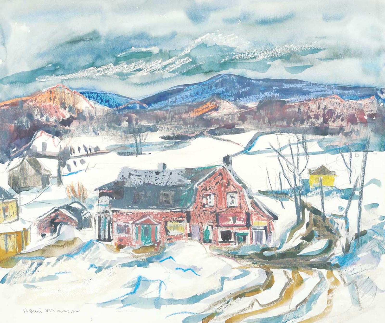 Henri Leopold Masson (1907-1996) - Untitled - Village Before the Storm