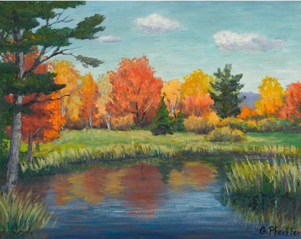 Gordon Edward Pfeiffer (1899-1983) - A Pool In Autumn Near Brome Lake