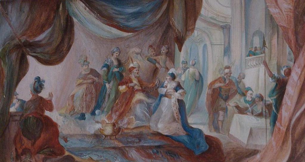 Venetian - INTERIOR COURT SCENE a pair of