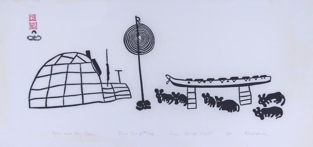 Kiakshuk (1886-1966) - Eegyvudluk Pootoogook, CAPE DORSET, 1931-1999 m