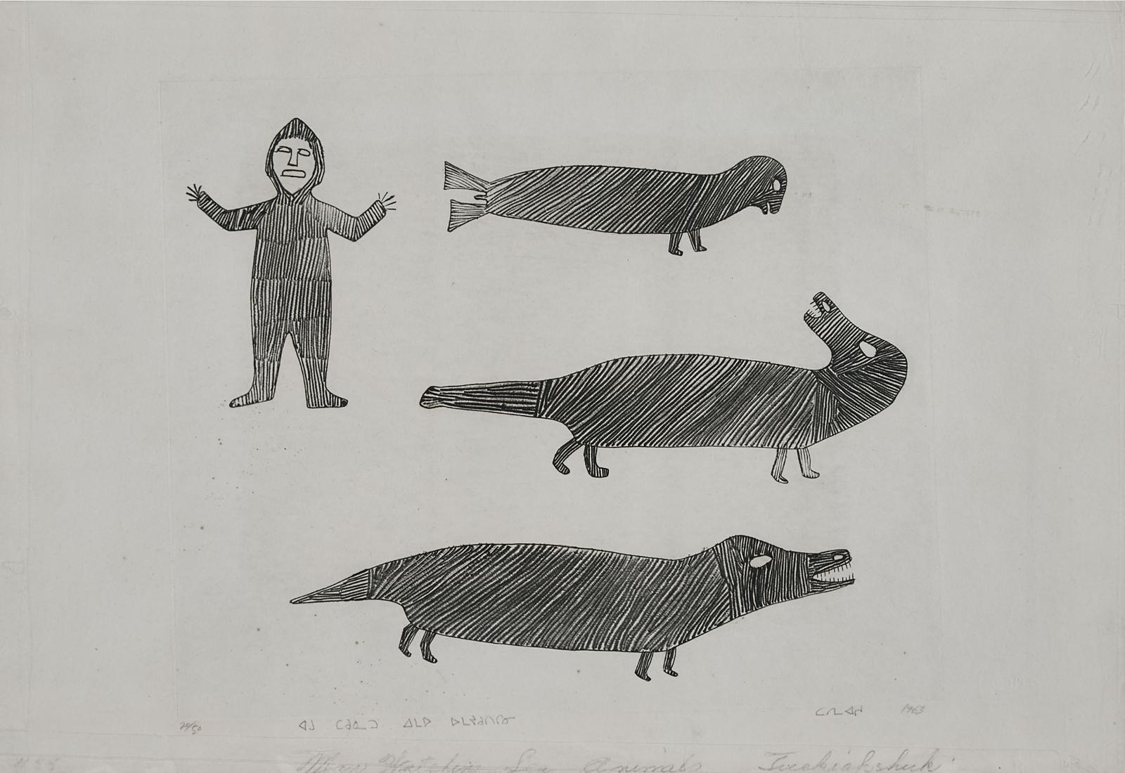 Tuckyashuk (1898-1972) - Man Watching Sea Animals