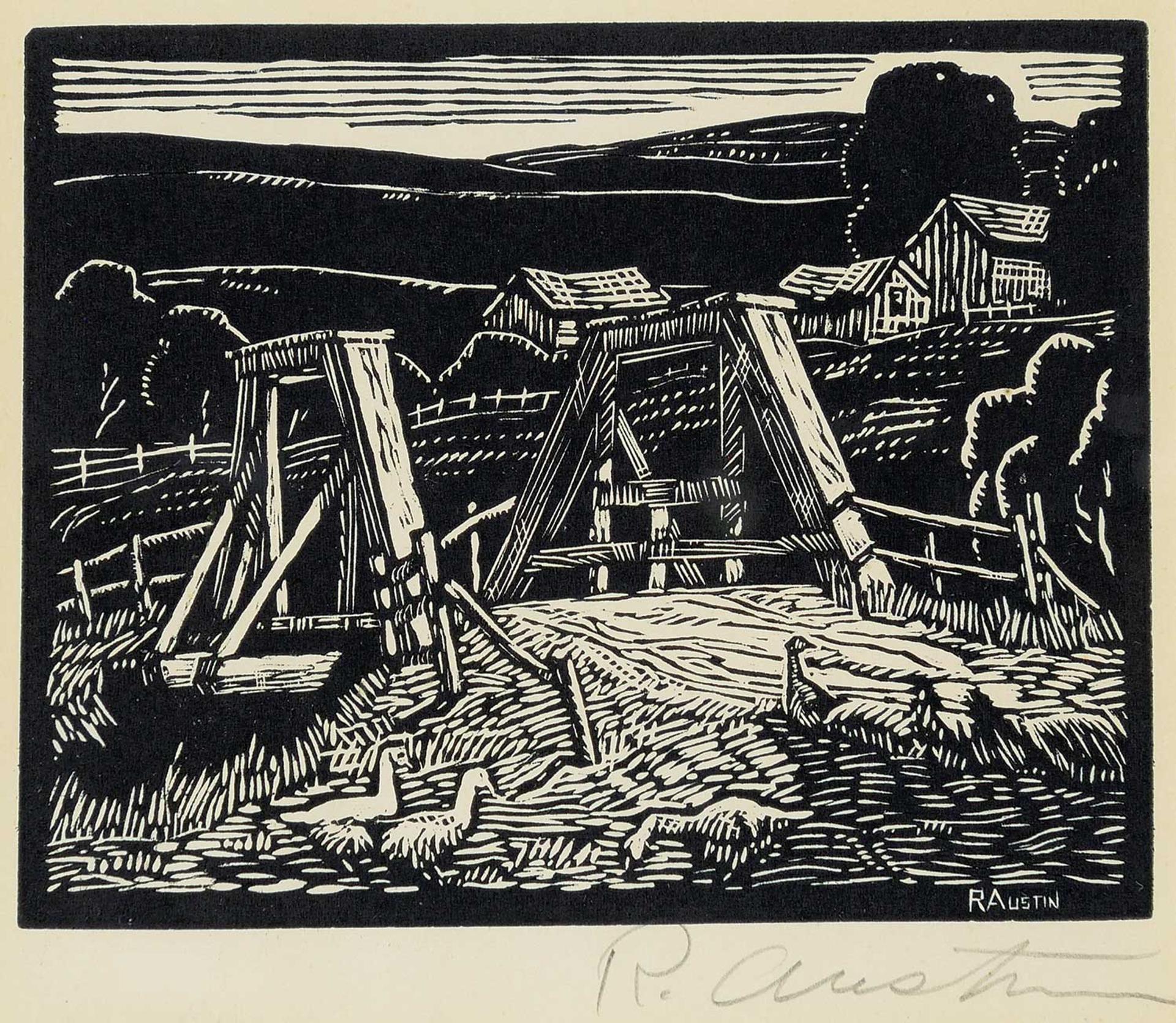 Roy Austin (1910-1997) - Untitled - Country Bridge