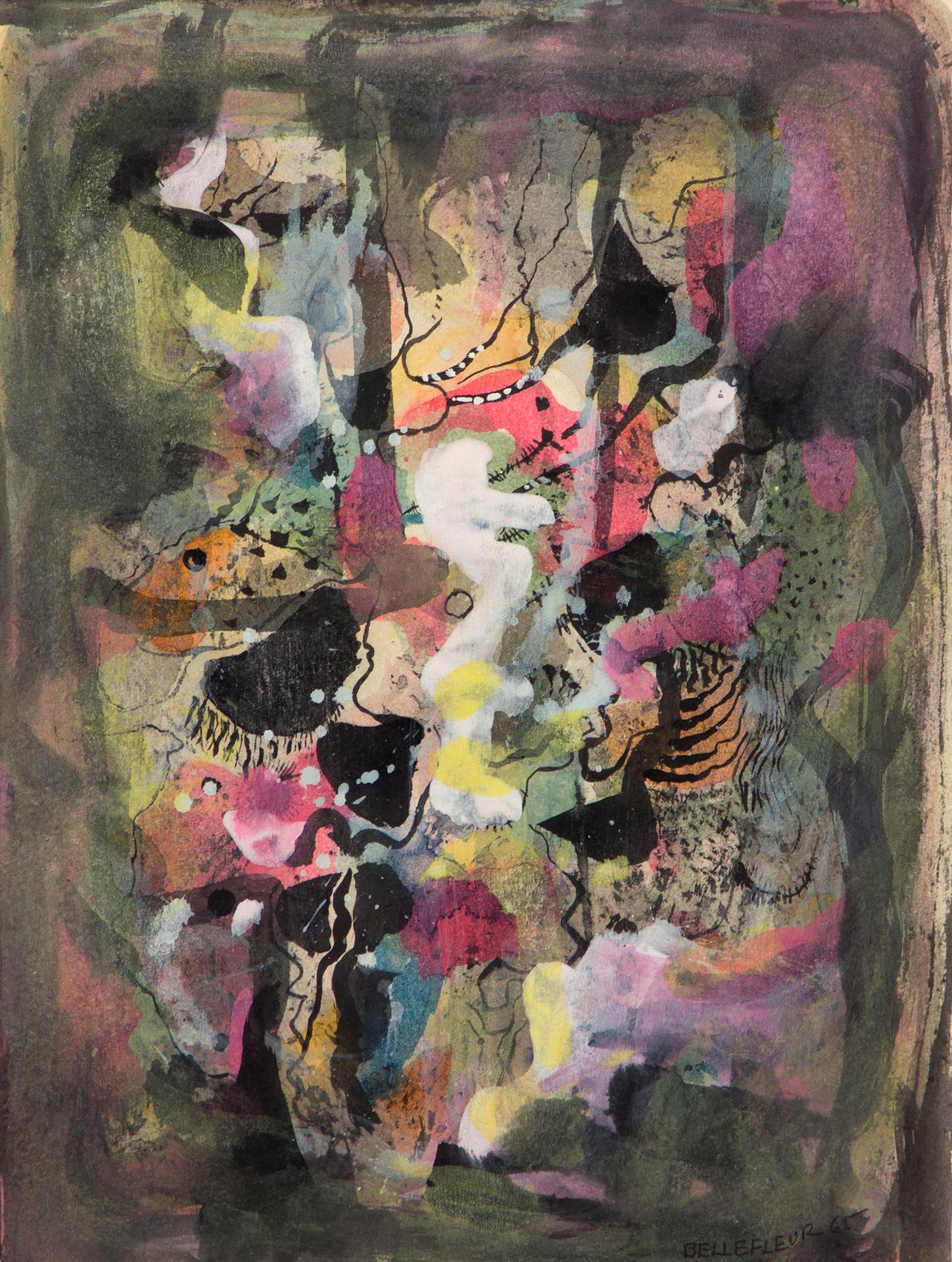 Léon Bellefleur (1910-2007) - Cygnes d'aube, 1965