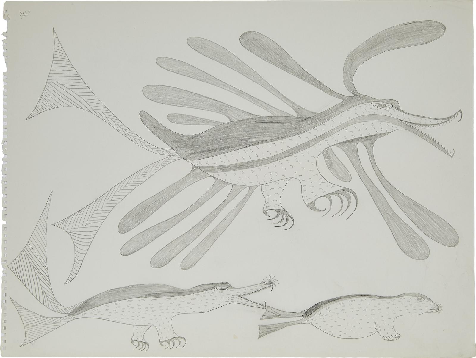 Kenojuak Ashevak (1927-2013) - Spirit Creatures
