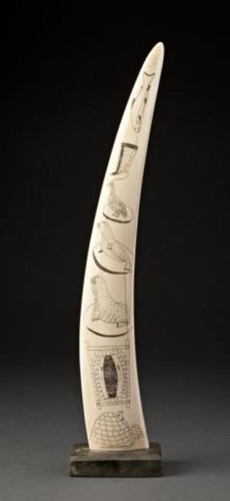 Joe Arlooktoo (1939) - Engraved Tusk