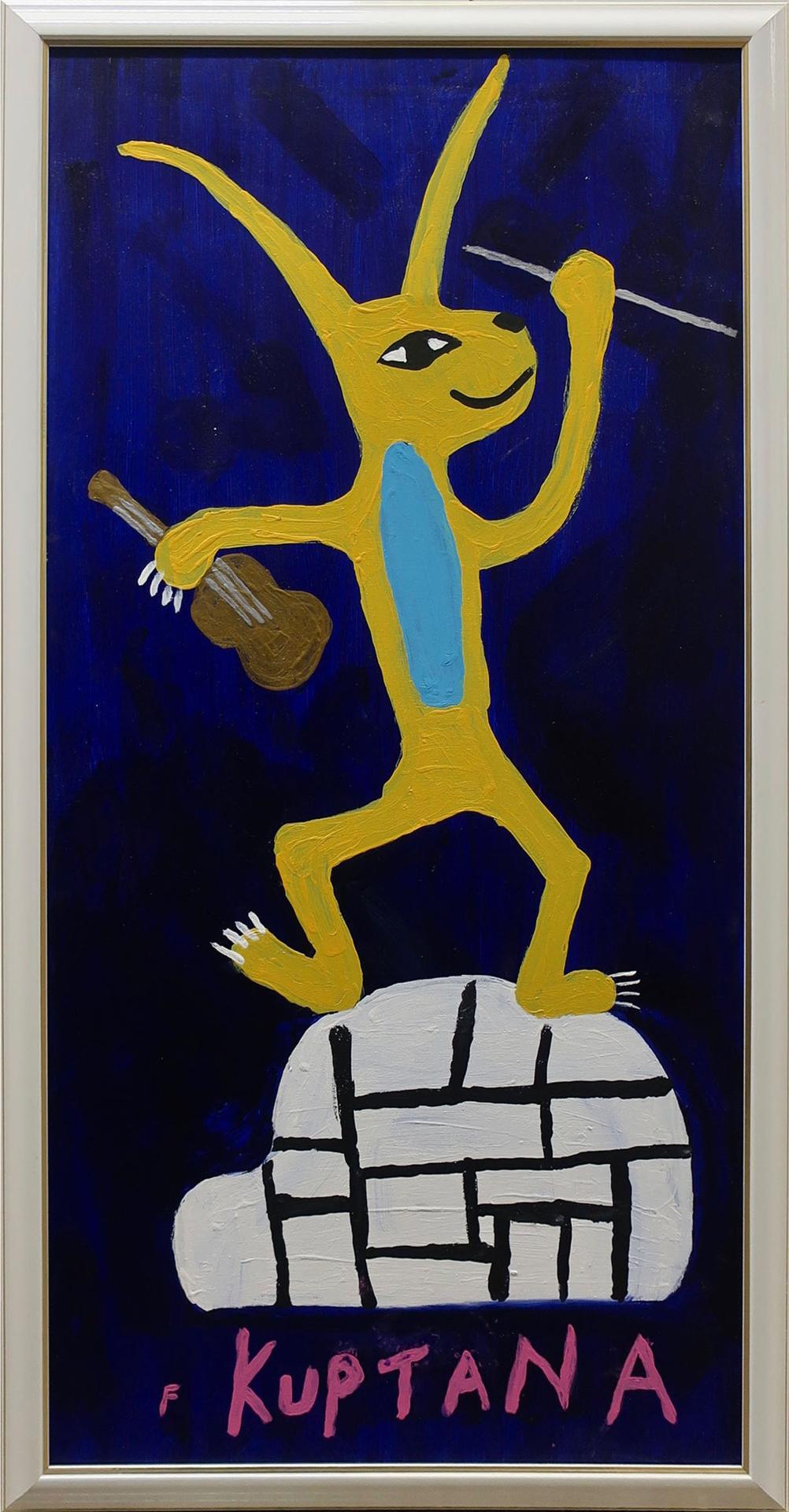 Floyd Kuptana (1964-2021) - Untitled (Fiddler Dancing On Igloo)