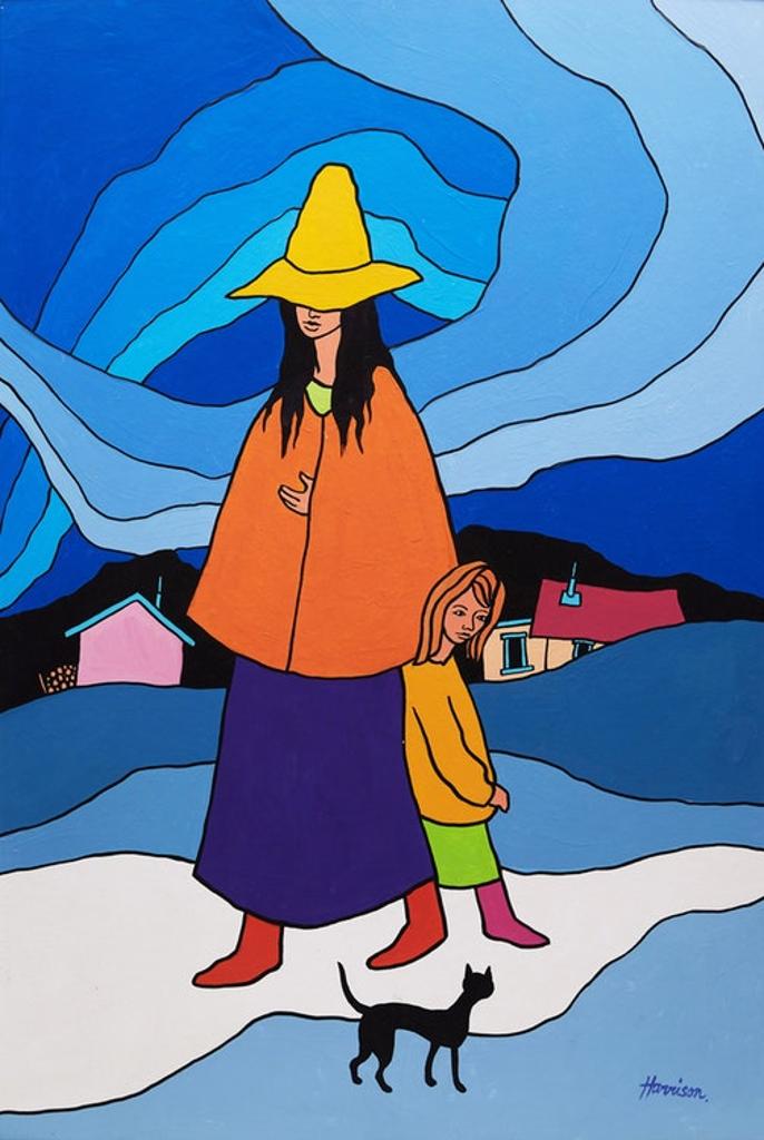 Ted Harrison (1926-2015) - Girl in Yellow Hat