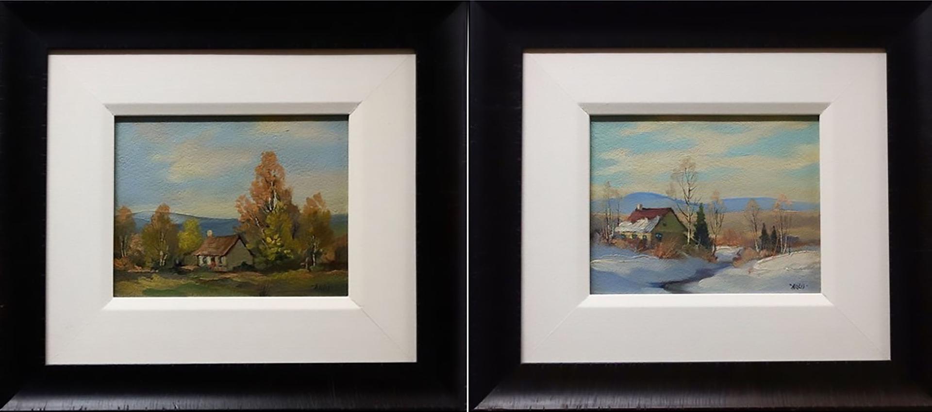 T. Arlis (1935-2011) - Untitled (Summer And Winter Homesteads - Quebec)
