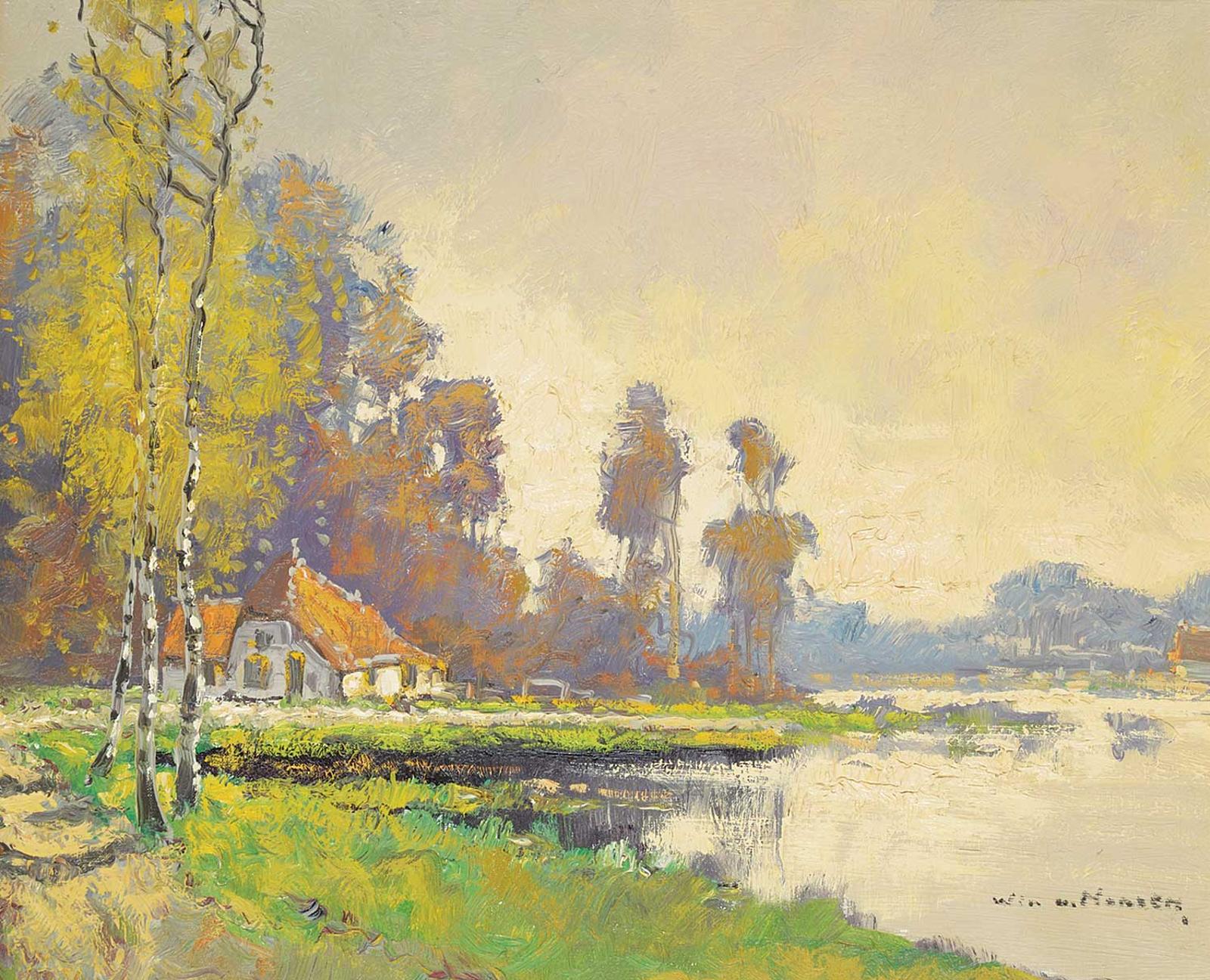 Wilhelm Hendrik Van Norden - Untitled - Cottage on the Lake