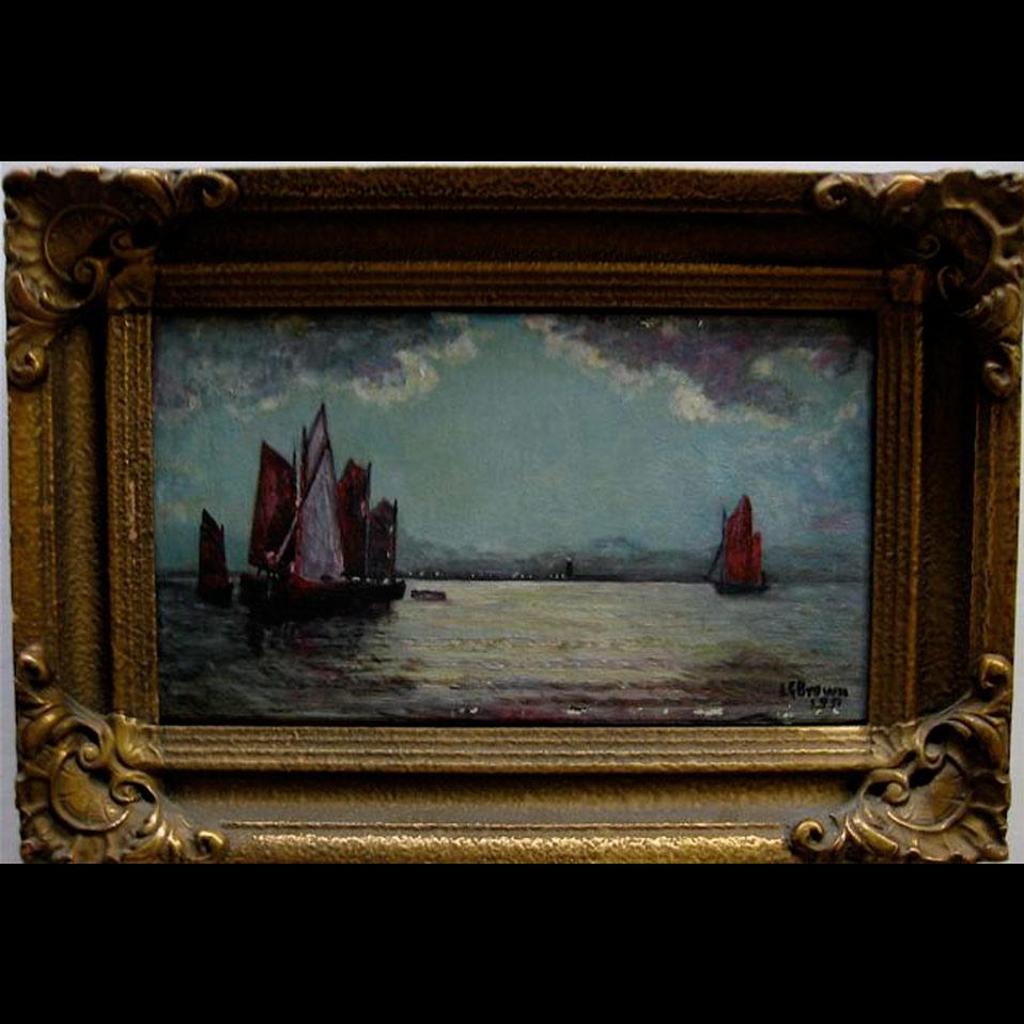 L.G. Brown - Sailing Ships At Dusk