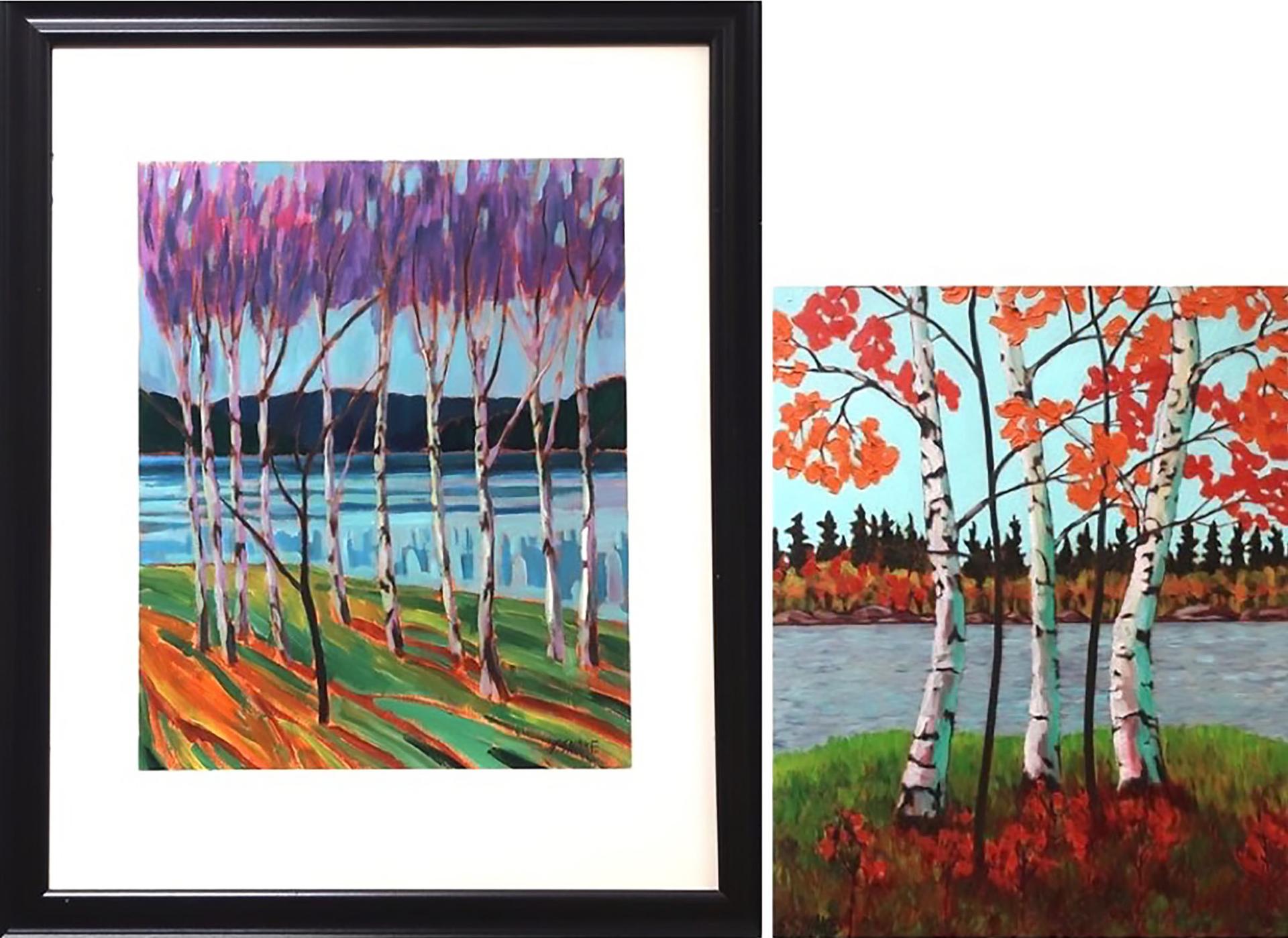 Stephen Snake (1967) - Untitled (Lakes Through Trees)