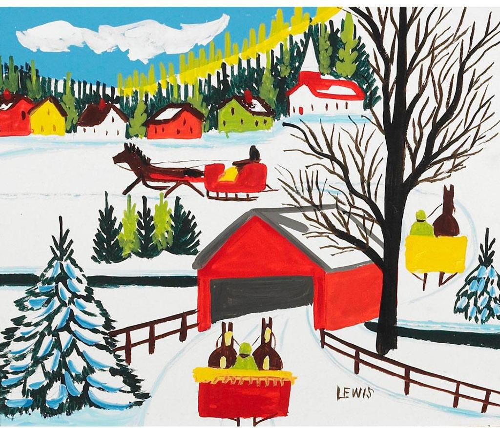 Maud Kathleen Lewis (1903-1970) - Sleighing Into Town