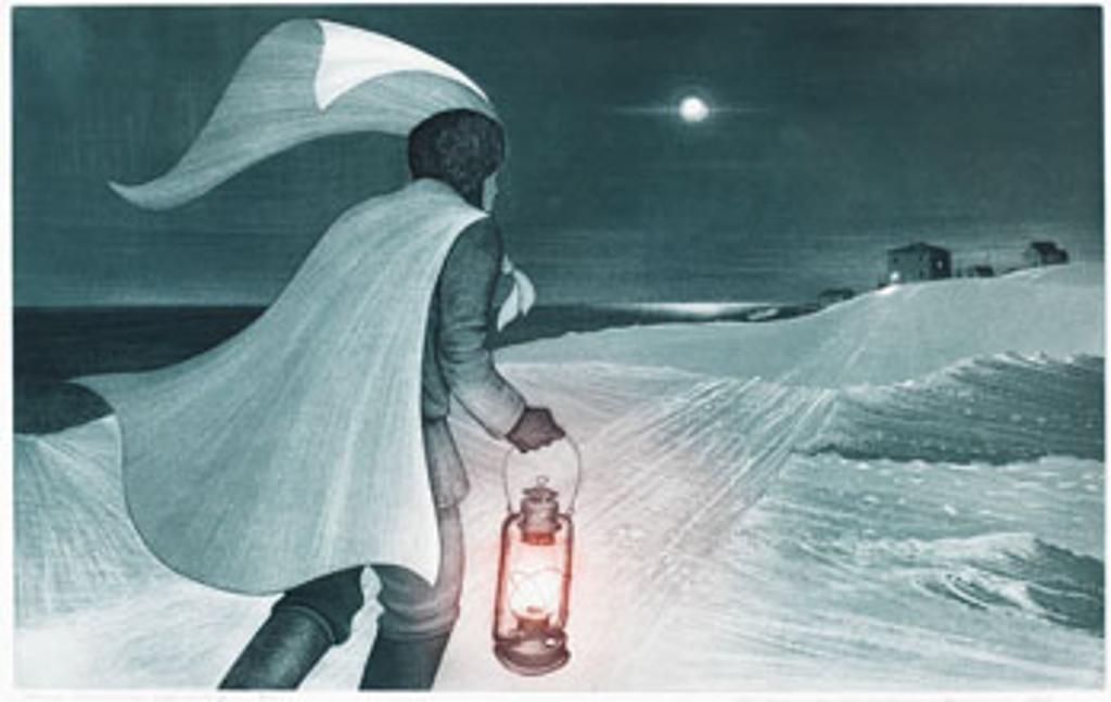 David Lloyd Blackwood (1941-2022) - Lone Mummer Approaching