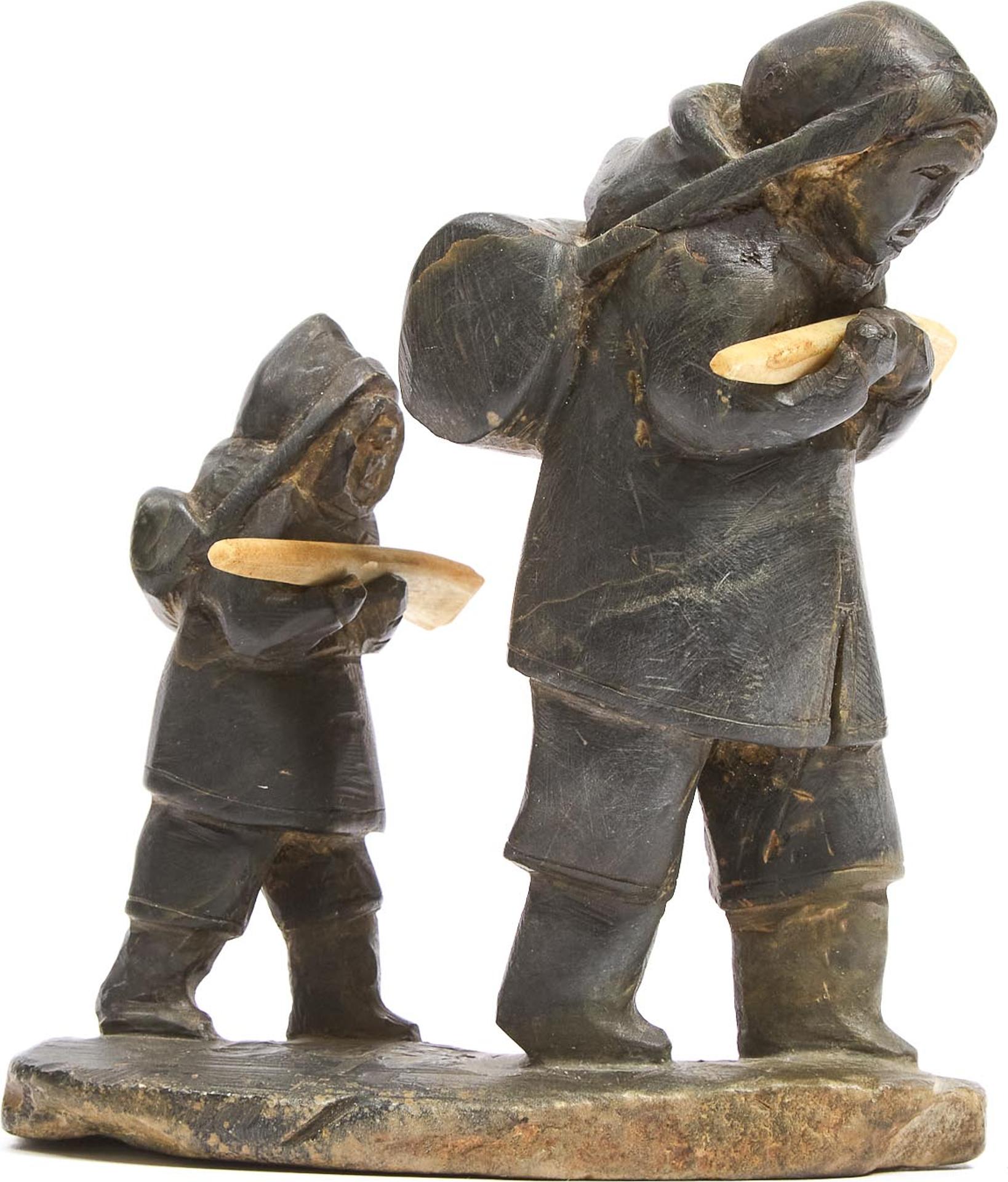 Ennutsiak (1896-1967) - Hunters With Rifles, Ca. 1960