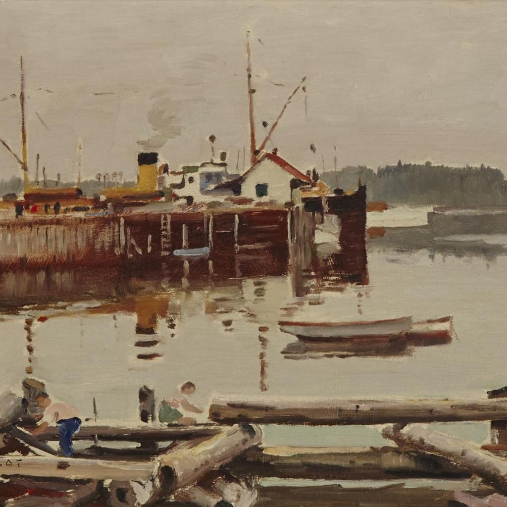 Robert Wakeham Pilot (1898-1967) - The Wharf, St. Andrews, N.B., 1955