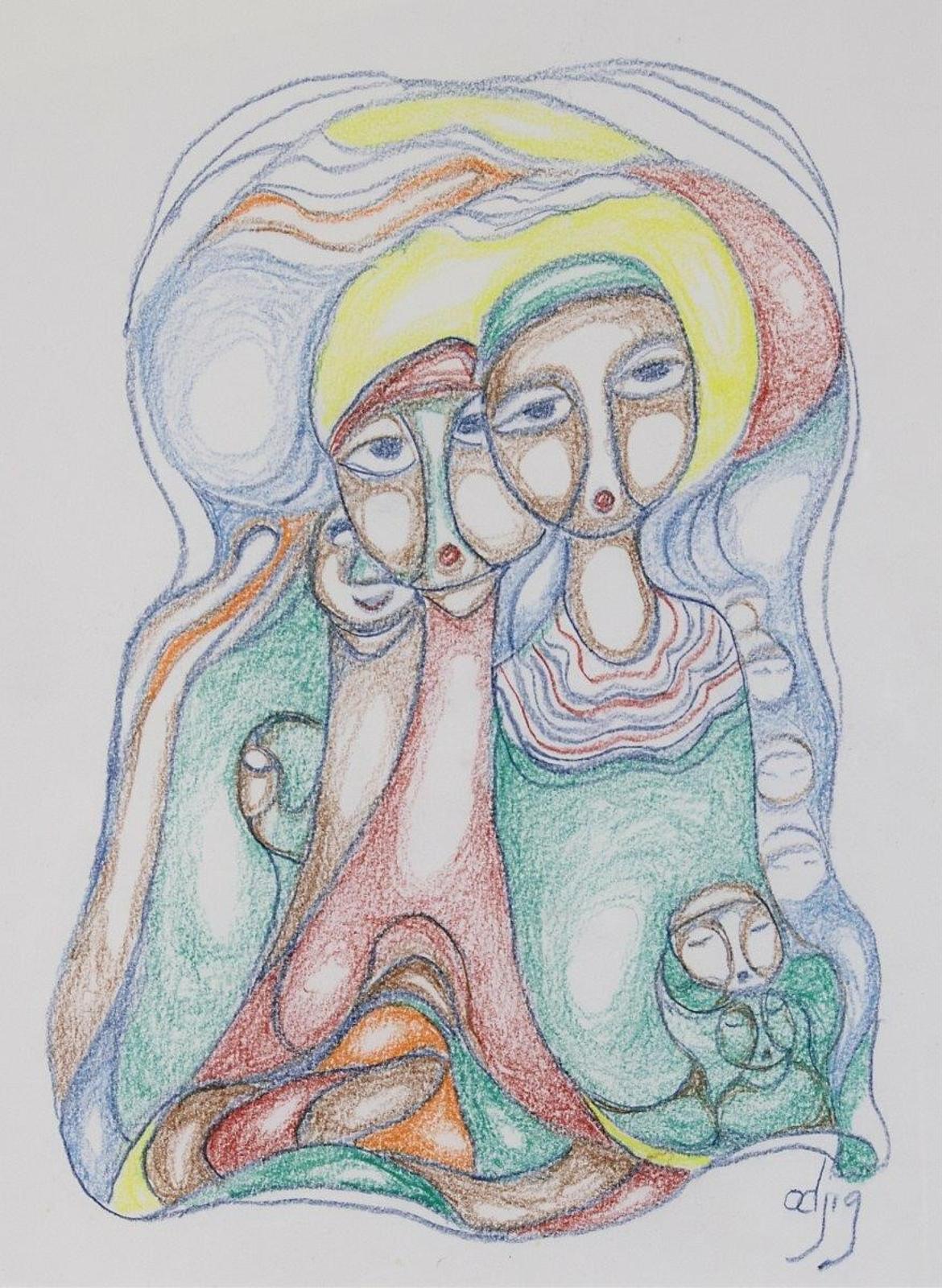 Daphne Odjig (1919-2016) - Moments Of Time; 2015