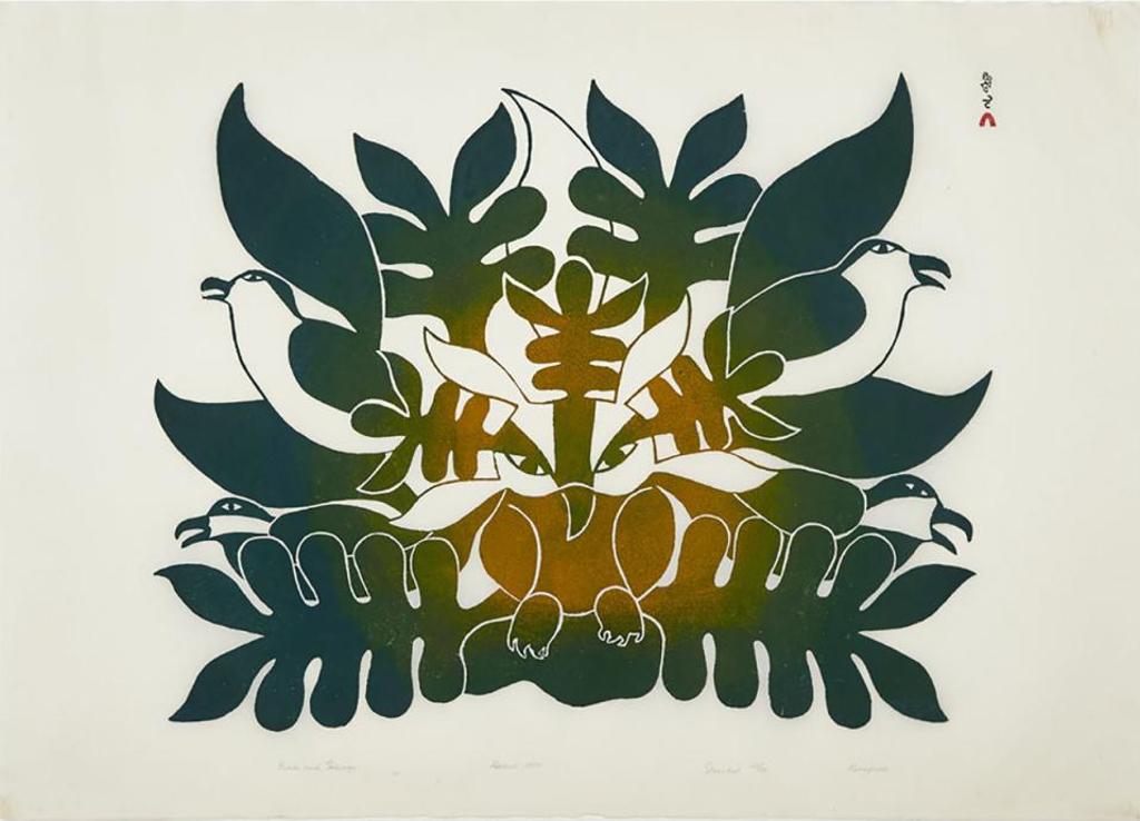 Kenojuak Ashevak (1927-2013) - Birds And Foliage