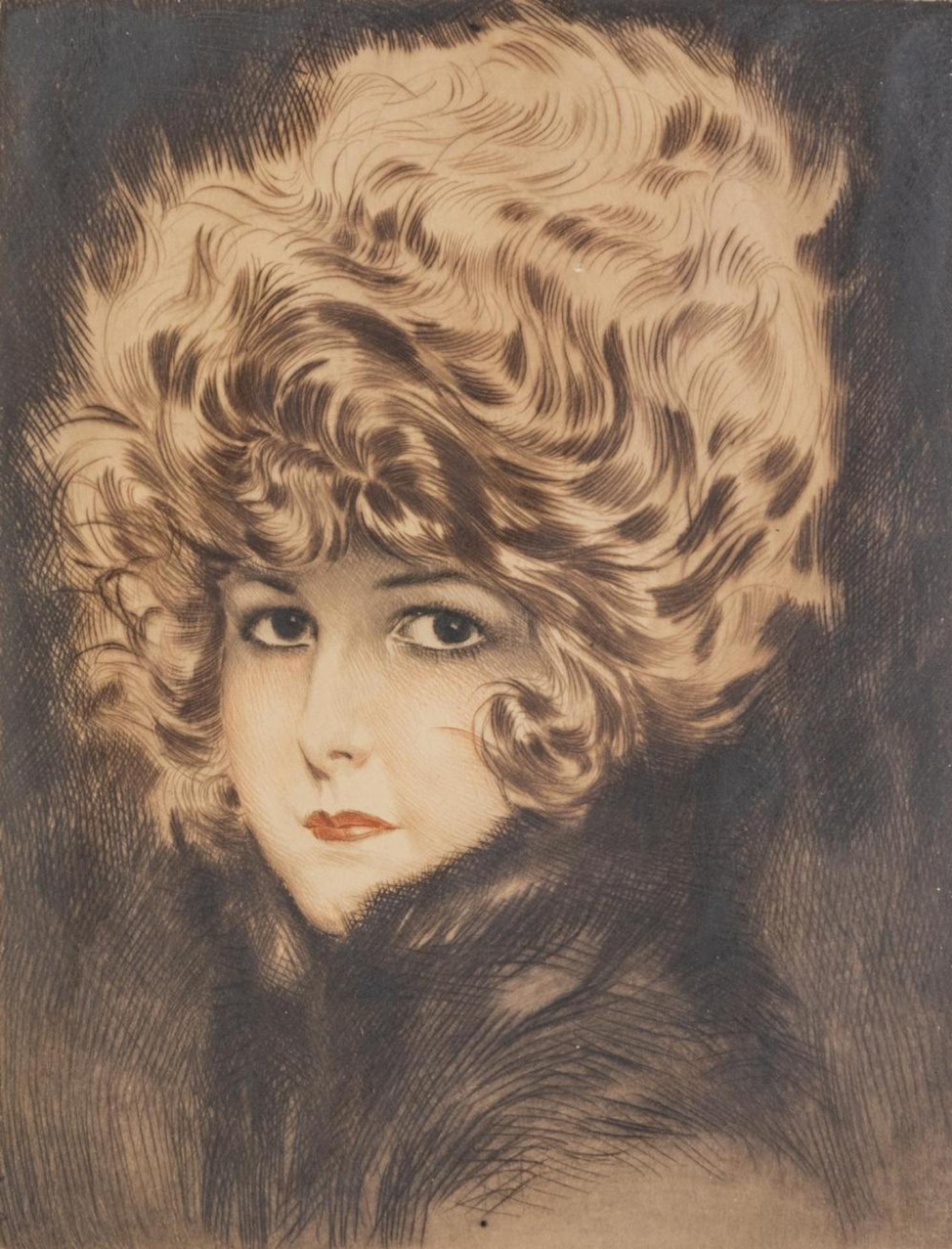 Maurice Milliere (1871-1946) - Portrait of a Woman