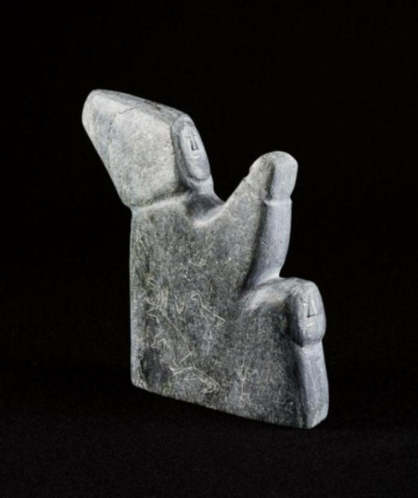 Luke Anowtalik (1932-2006) - Mother and child with incised hunting scene, ca. late 1960s-early 1970s