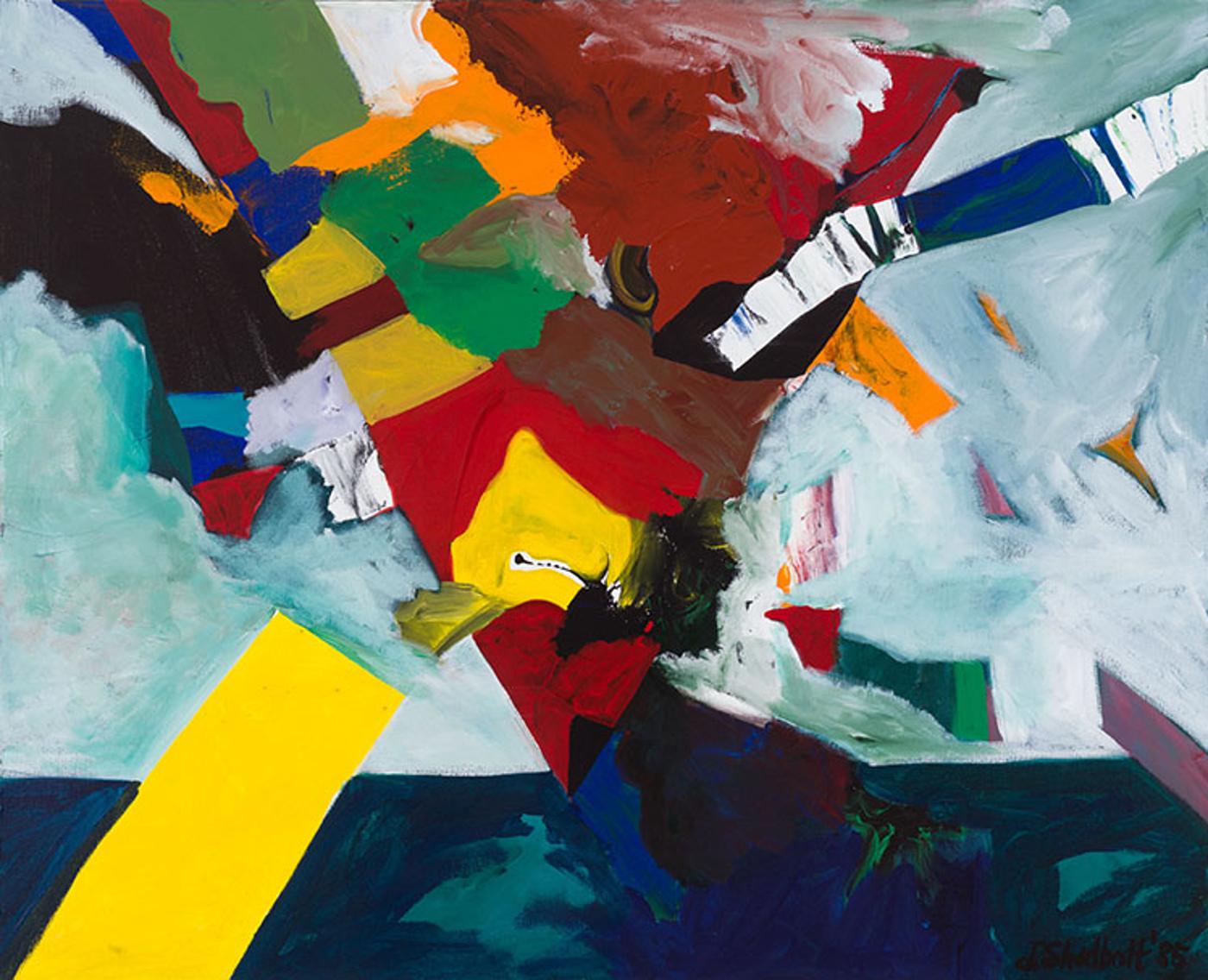 Jack Leaonard Shadbolt (1909-1998) - Abstract Sketch #2 (Big V Abstraction)