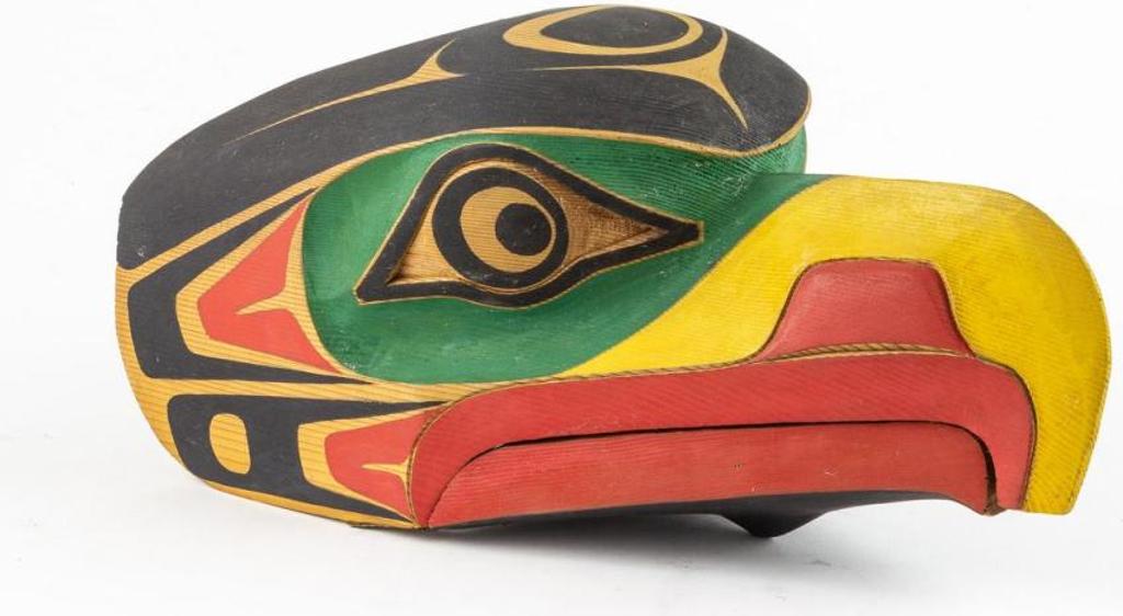 Francis Horne Sr. - a carved and polychromed cedar Eagle headdress