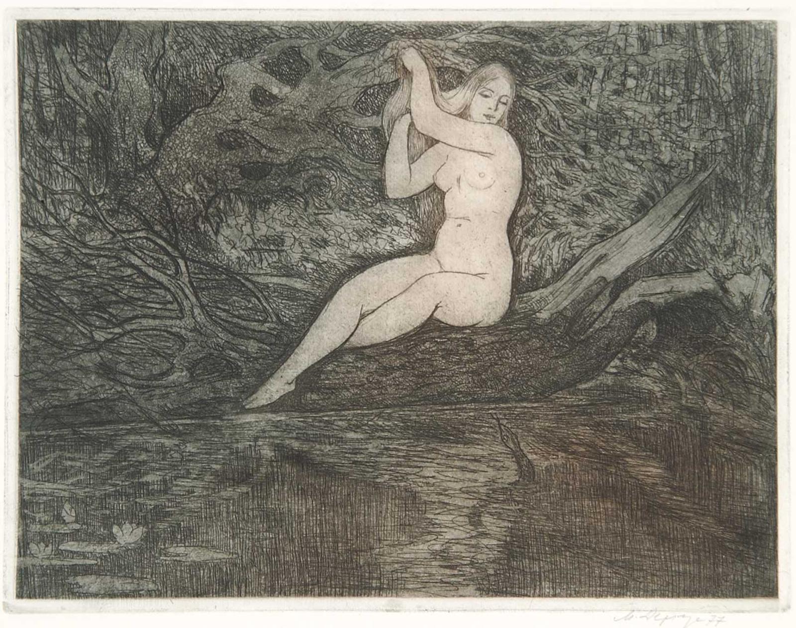 Mykhailo Hordioyovich Derehus (1904-1997) - Rusalka - A Water Nymph