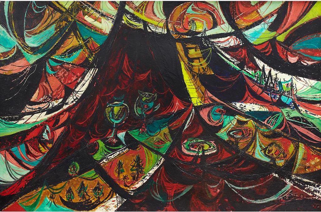 William John Bertram Newcombe (1907-1969) - Western Mountain Abstraction