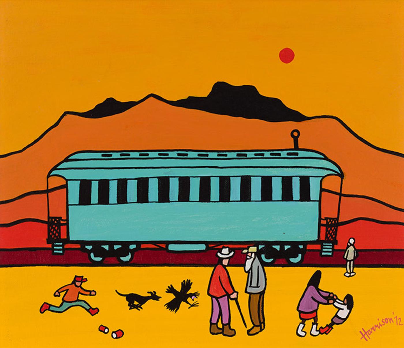 Ted Harrison (1926-2015) - White Pass Carriage - Whitehorse