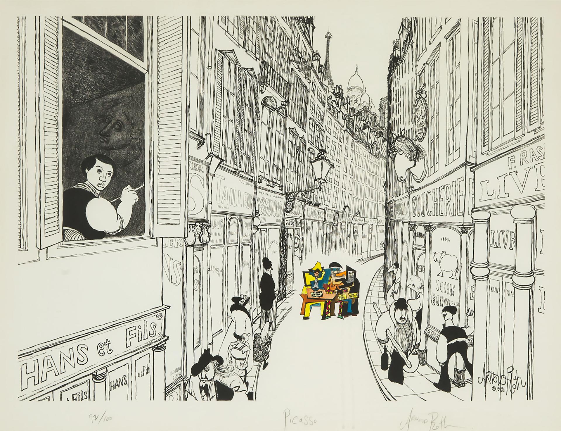Arnold Roth (1929) - Picasso, 1978 (Printed Later)