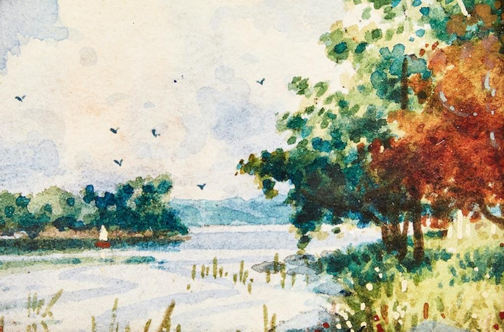 Willard Morse Mitchell (1879-1955) - A Quiet Little Cove, St. Lawrence River near Montreal; Looking Towards Gaspé from Cap-Aux-Os, P.Q.; Beautiful Lac Lavallée at Val Morin Station, P.Q.