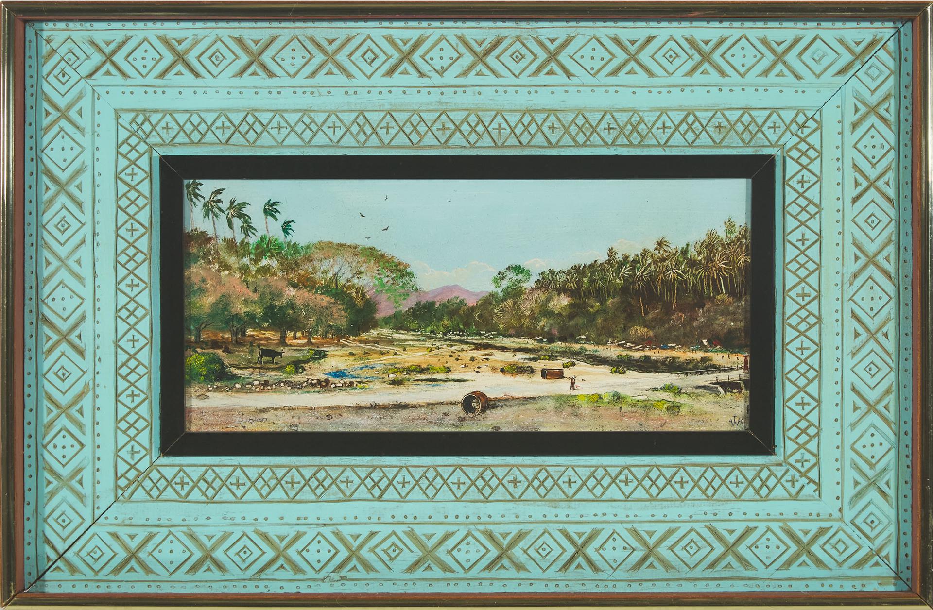 William Kurelek (1927-1977) - Buzzards Over Mexican River, Circa 1976
