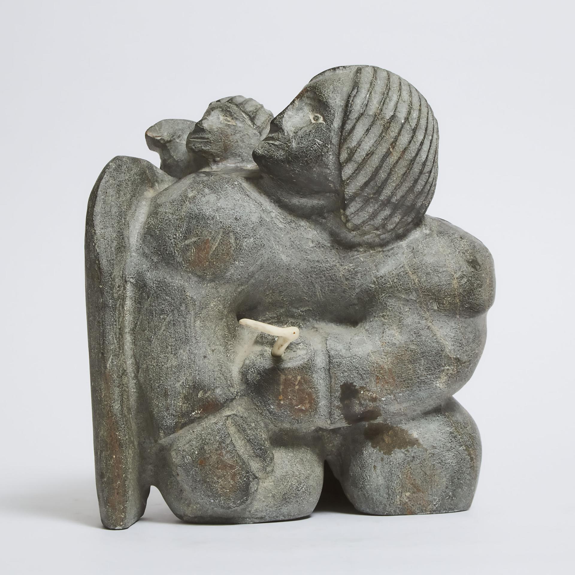 Paul Toolooktook (1947-2003) - Iqayqti Spirit And Child