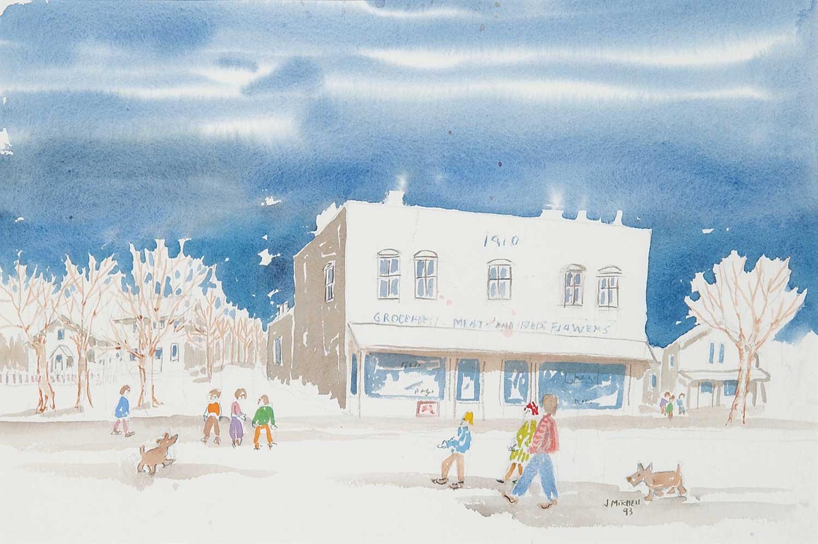 Janet Mitchell (1915-1998) - Sunday Morning on the Streets
