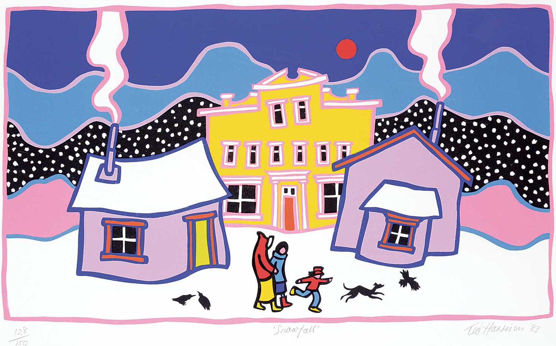 Ted Harrison (1926-2015) - Snowfall #128/150