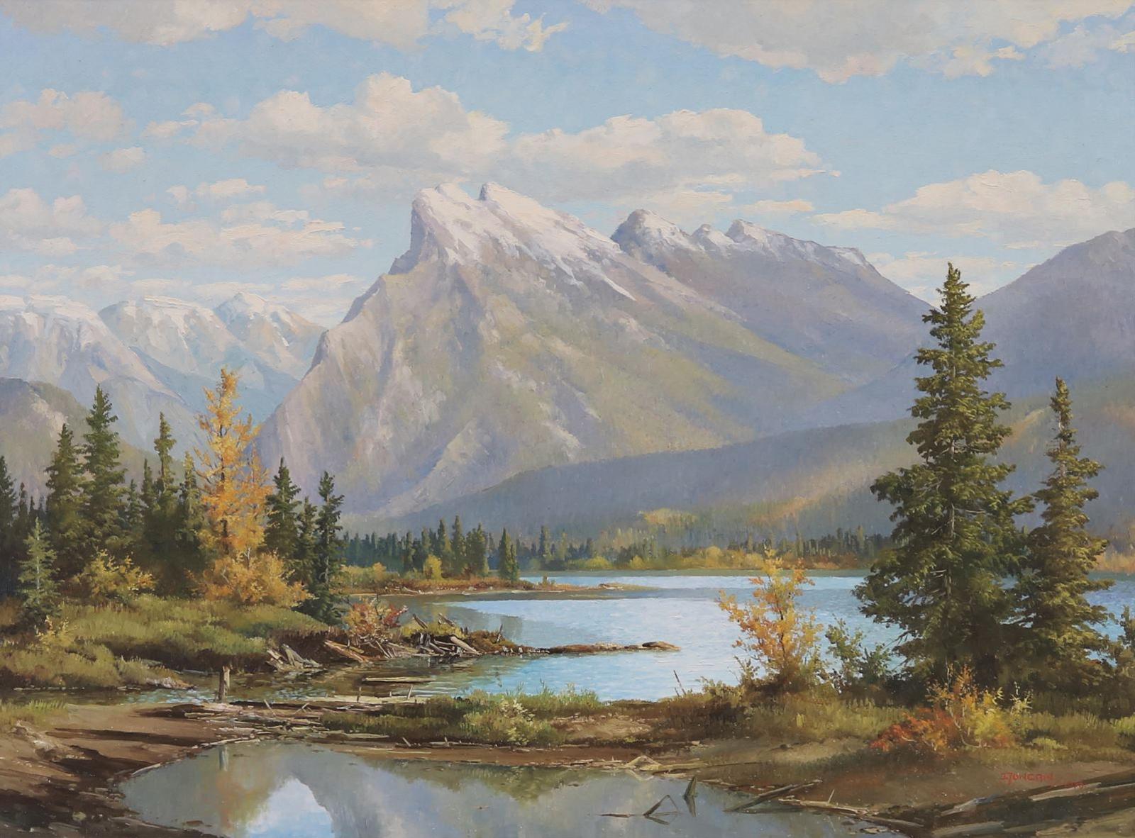 Duncan Mackinnon Crockford (1922-1991) - Mt. Rundle, Banff, Alta