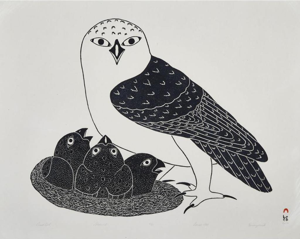 Kananginak Pootoogook (1935-2010) - Proud Owl
