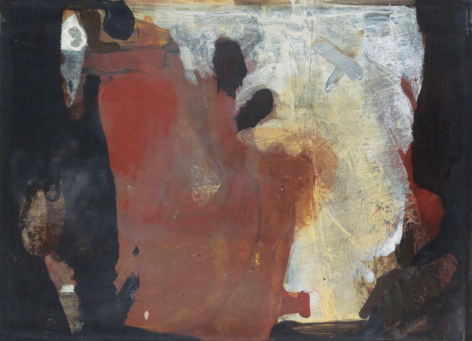 Tivadar Bote - Untitled - Abstraction in Brown, White and Silver