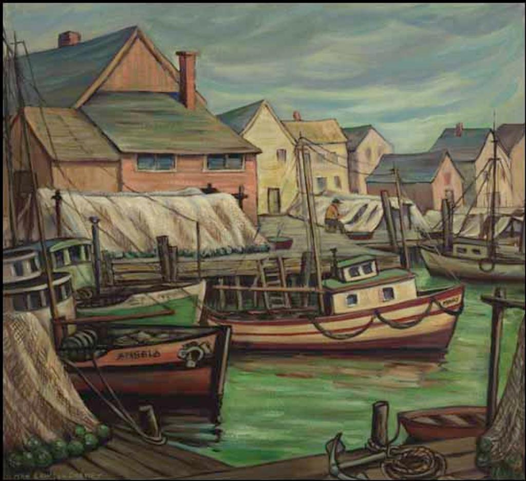 Nan (Anna Getrude Lawson) Cheney (1897-1985) - Drying Nets, BC