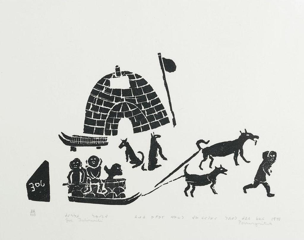 Joe Talirunili (1893-1976) - Leaving From The Hunt By Dog Team