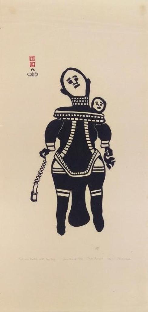 Kiakshuk (1886-1966) - Eskimo Mother with Fox Trap, 1961