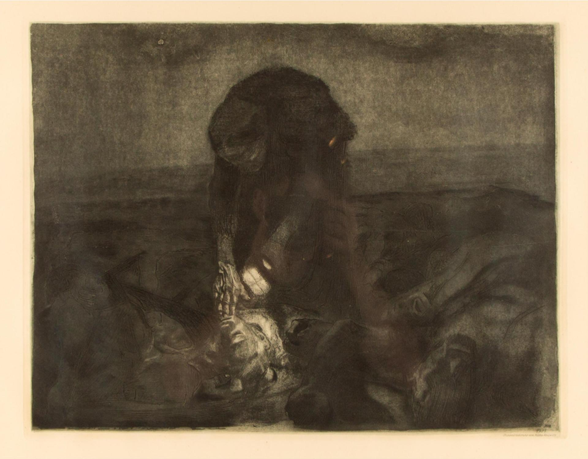 Kathe Kollwitz (1867-1945) - Schlachtfeld, Plate 6 From The Portfolio 